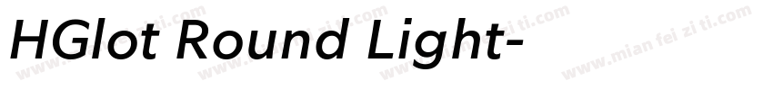 HGlot Round Light字体转换